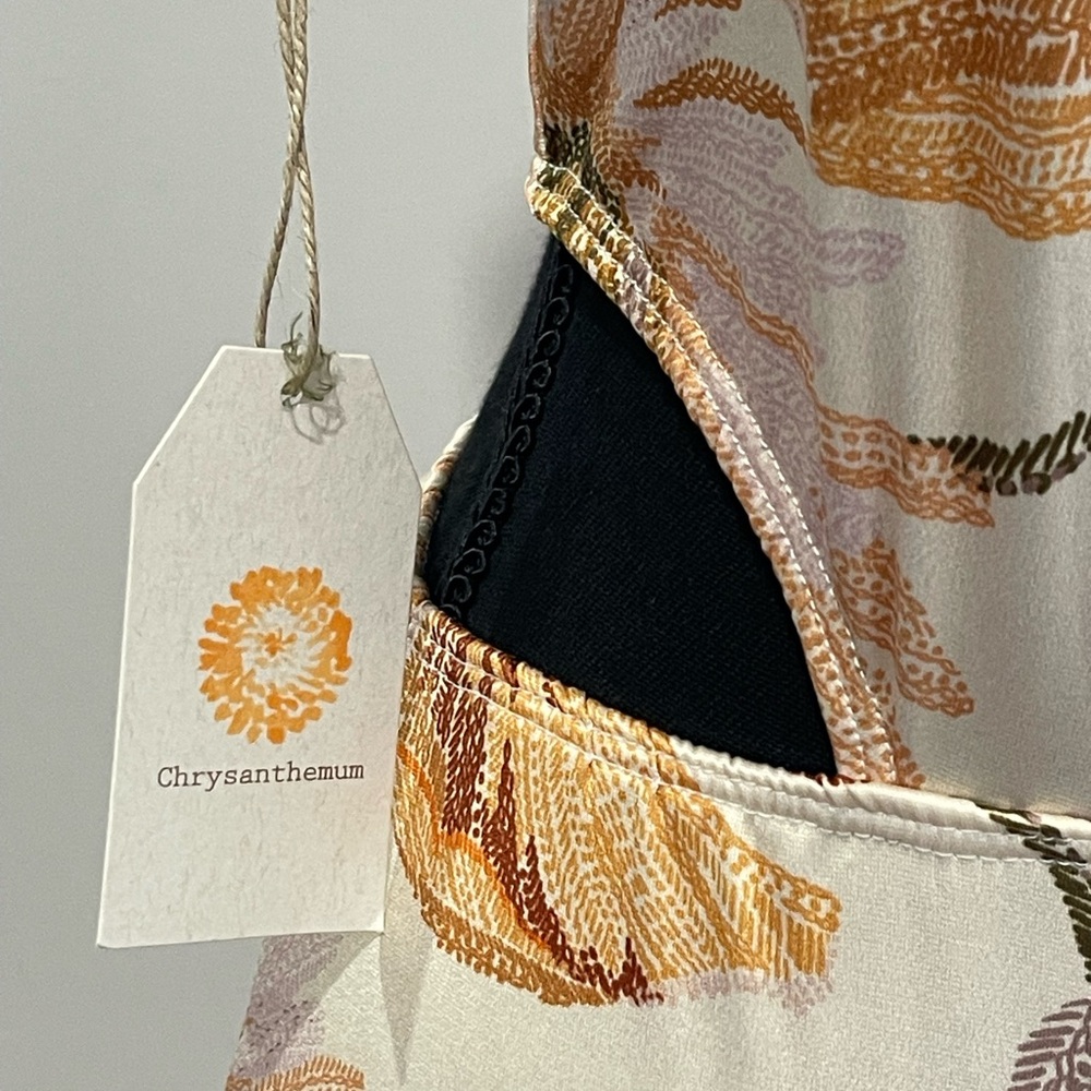 New Chrysanthemum‎ L Floral Cut-Out Maxi Dress w Stretch 810 - Picture 10 of 10